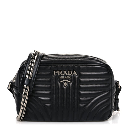 Prada Soft Calfskin Diagramme Camera Bag Black 1 of 10