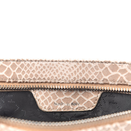 Stella McCartney Eco Python Embossed Falabella Fold Over Clutch Brown 8 of 8