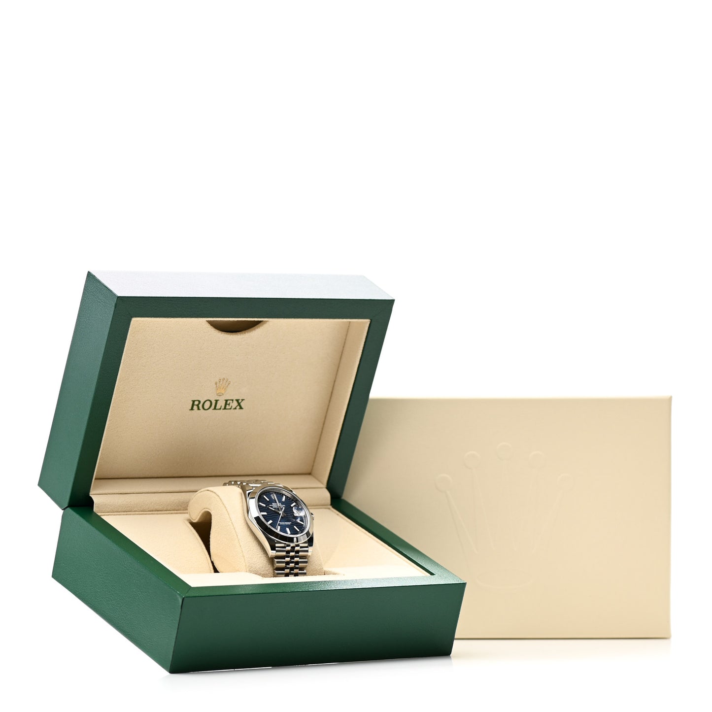 Stainless Steel 41mm Oyster Perpetual Datejust Watch Bright Blue Fluted 126300