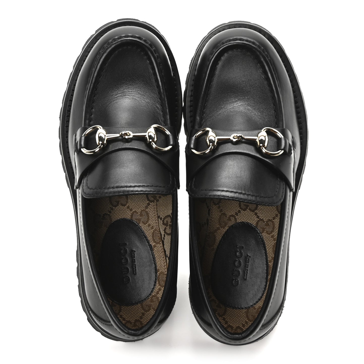 Real Betis Glamour Calfskin Horsebit Womens Mocassin Loafers 36.5 Black