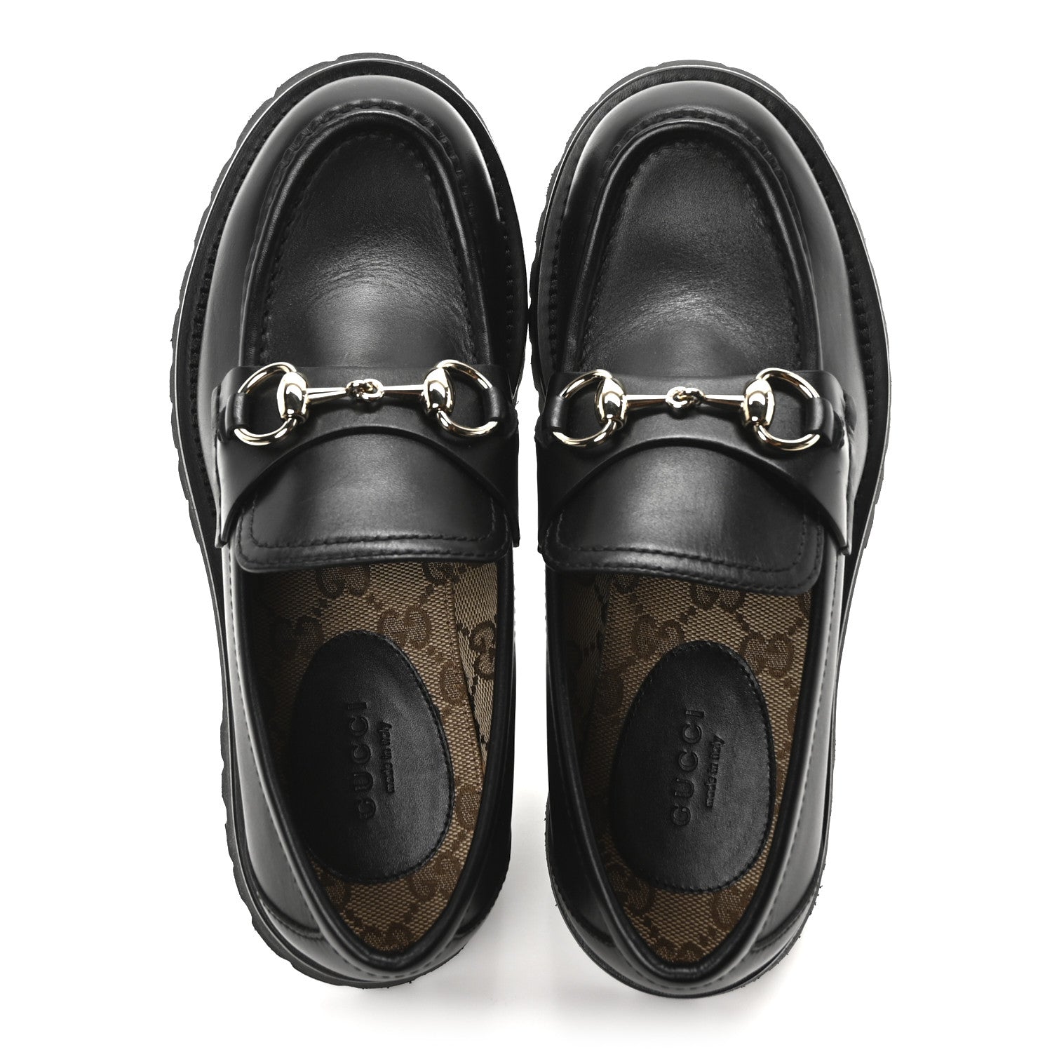 Gucci Real Betis Glamour Calfskin Horsebit Womens Mocassin Loafers 36.5 Black 2 of 9