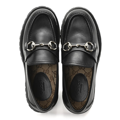 Gucci Real Betis Glamour Calfskin Horsebit Womens Mocassin Loafers 36.5 Black 2 of 9