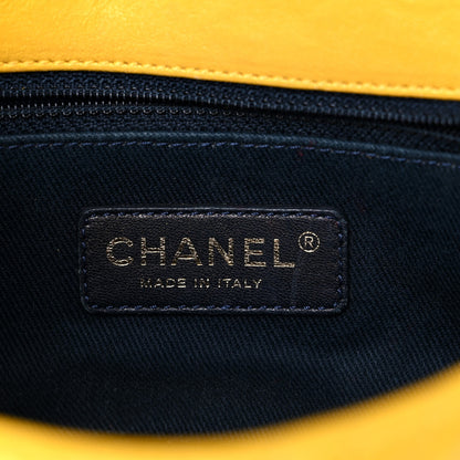 Chanel Calfskin Chevron Quilted Small Surpique Flap Yellow 6 of 16