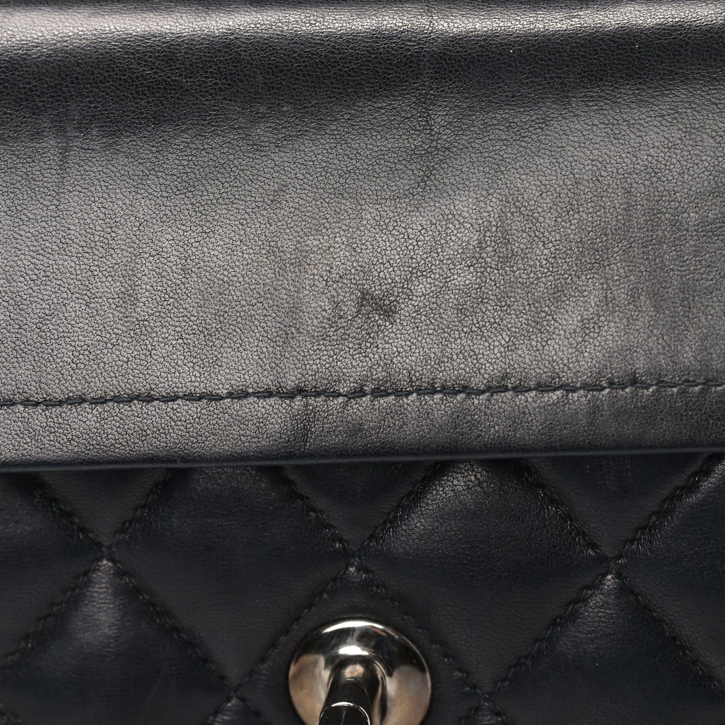 Lambskin Quilted Small Double Flap Black