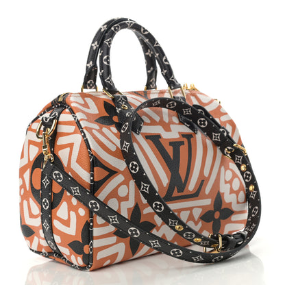 Louis Vuitton Monogram Giant Crafty Speedy Bandouliere 25 Creme Caramel 3 of 9