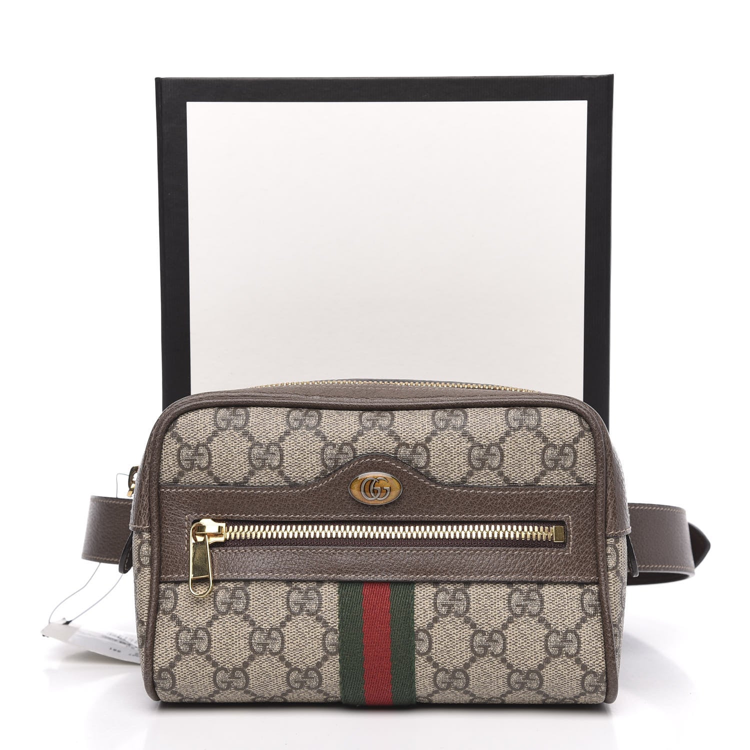 Gucci GG Supreme Monogram Web Small Ophidia Belt Bag 75 30 Dark Brown 9 of 9