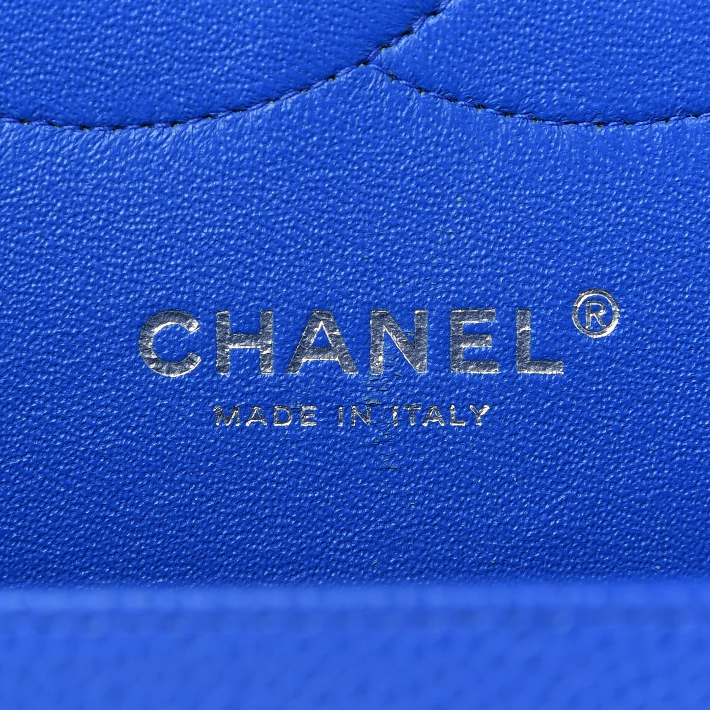 Caviar Quilted Jumbo Double Flap Blue