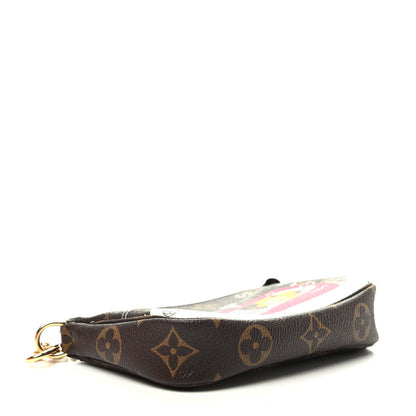 Louis Vuitton Monogram 2019 Christmas Animation Mini Courchevel Pochette Accessories Fuchsia 4 of 10