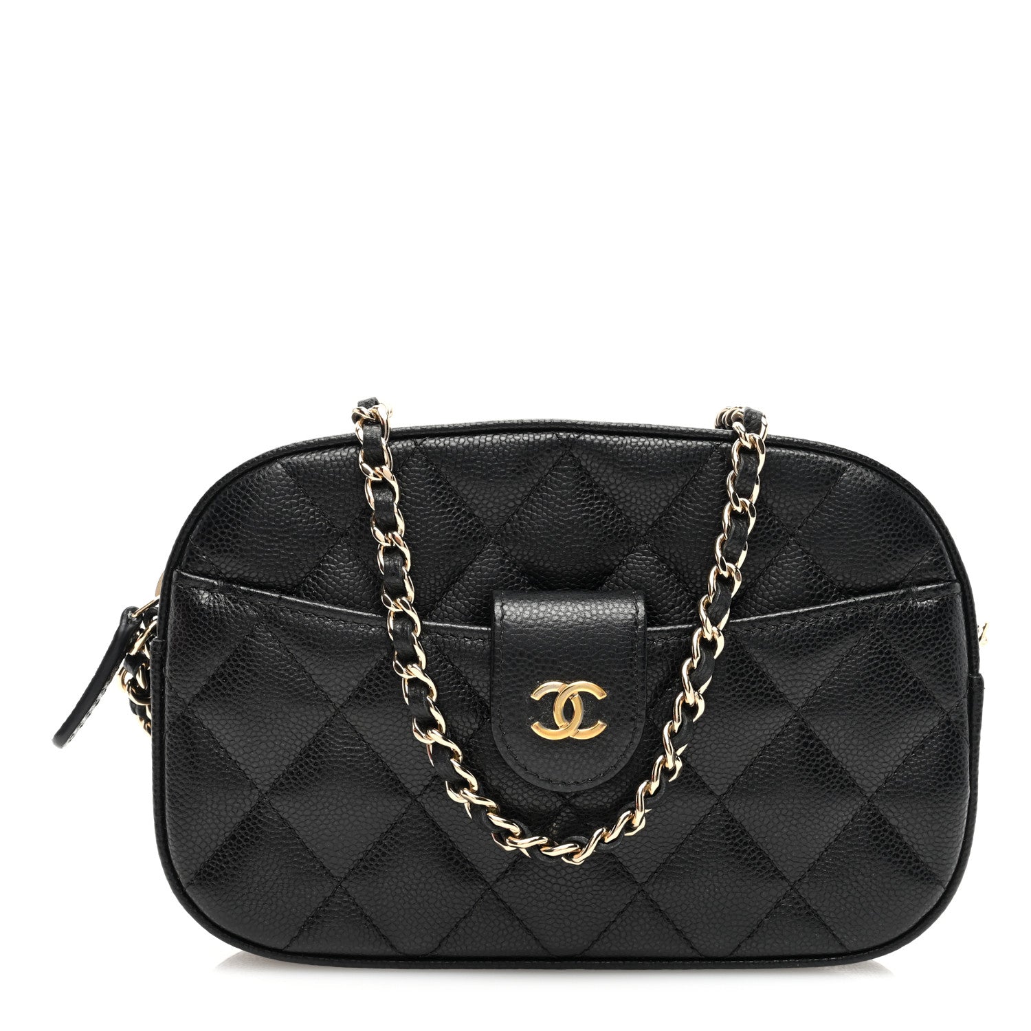 Chanel Caviar Quilted Chain Camera Bag Black 1 of 10