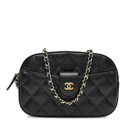 Chanel Caviar Quilted Chain Camera Bag Black 1 of 10
