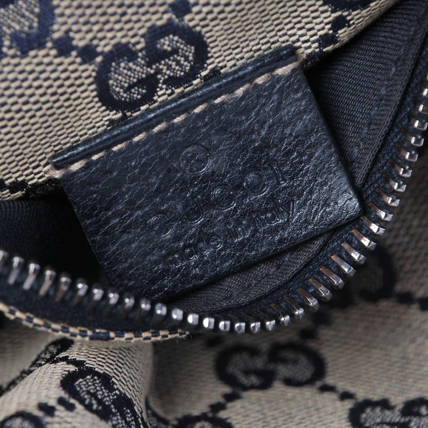 Gucci GG Monogram Web Double Pocket Belt Bag Navy 6 of 8