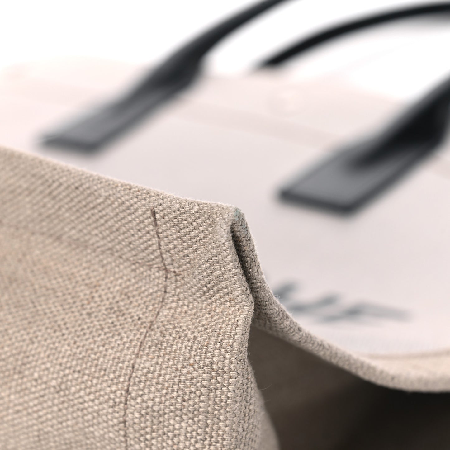 Linen Calfskin Rive Gauche Tote Optic White