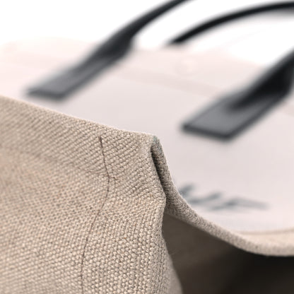 Saint Laurent Linen Calfskin Rive Gauche Tote Optic White 8 of 10