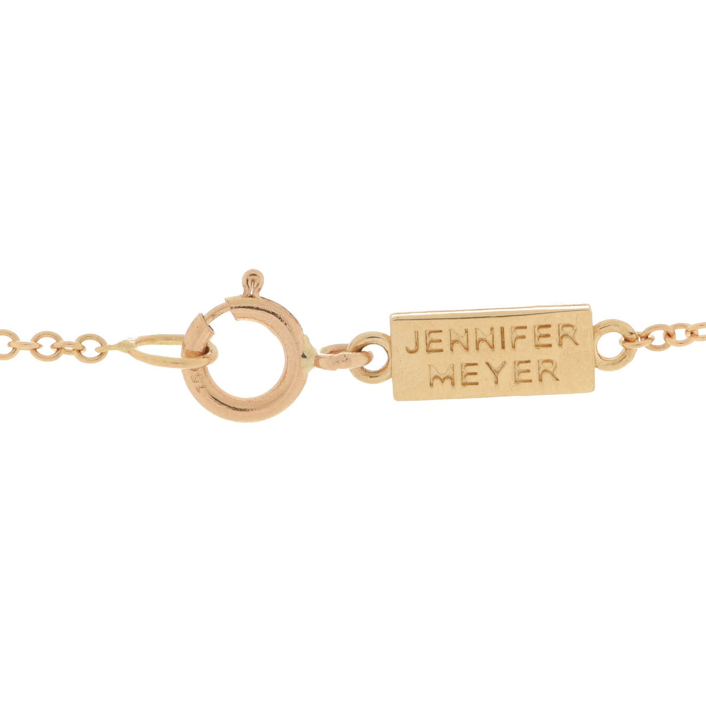 18K Yellow Gold Diamond Open Circle Necklace