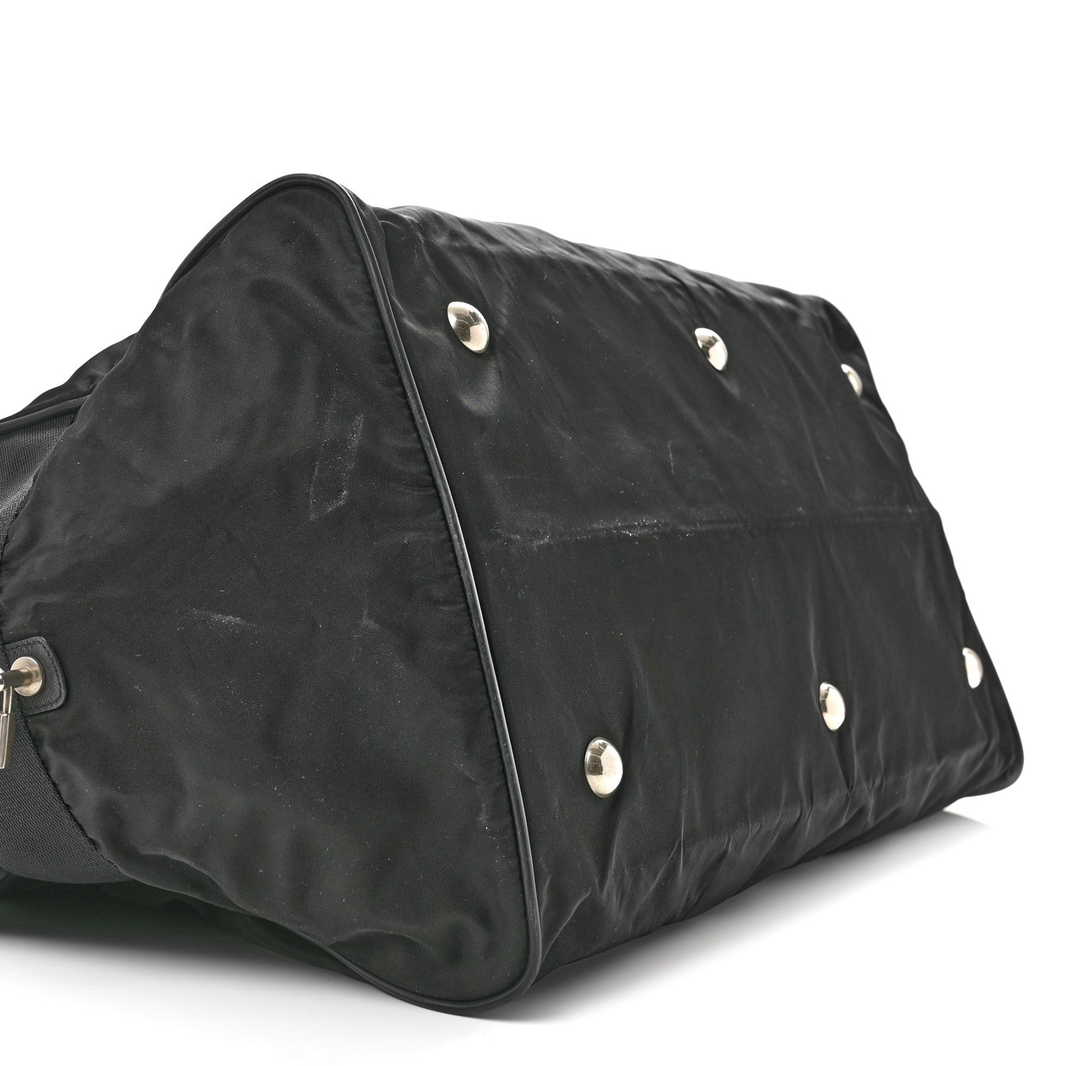 Prada Re-Nylon Saffiano Duffle Bag Black 7 of 13
