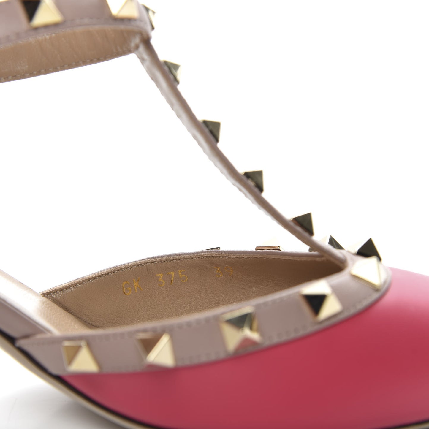 Calfskin Nappa Rockstud Ankle Strap 65mm Pumps 39 Deep Fuxia Poudre