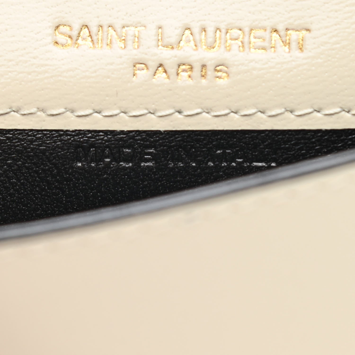 Saint Laurent Calfskin Uptown Monogram Card Case Black 7 of 8