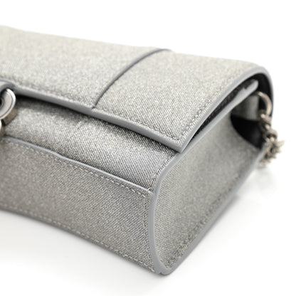 Balenciaga Glitter Fabric Hourglass Chain Bag Grey 7 of 7