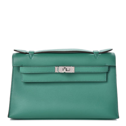 Hermes Swift Kelly Pochette Clutch Vert Vertigo 1 of 29