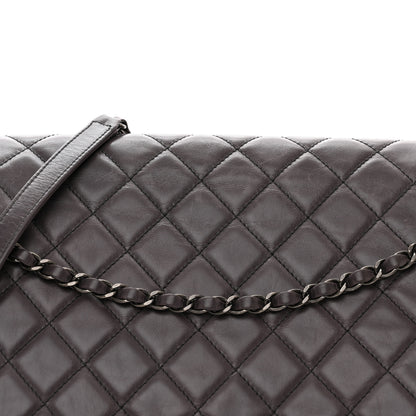 Chanel Calfskin Quilted Large CC Enchained Accordion Flap Grey 8 of 10