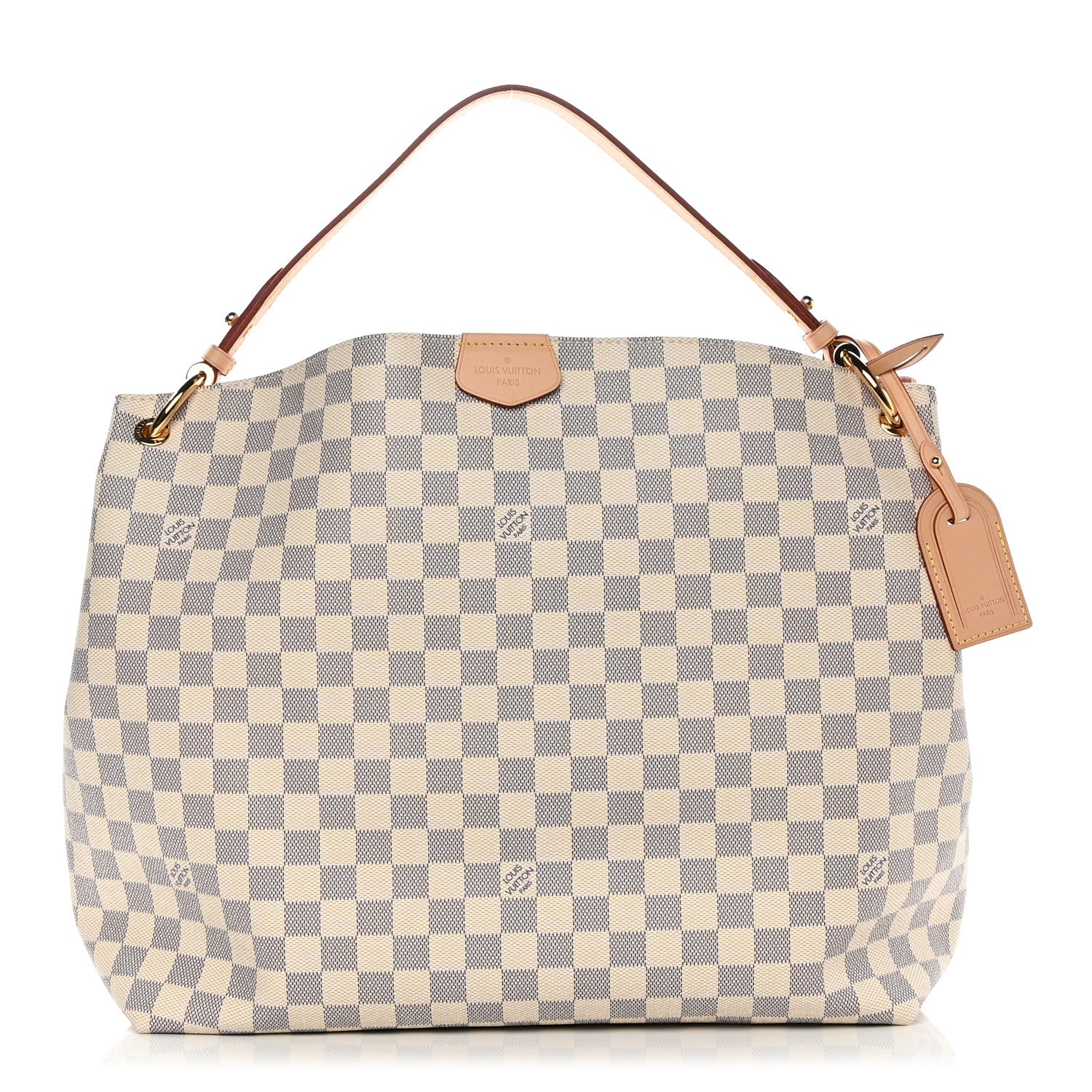 Louis Vuitton Damier Azur Graceful MM Rose Ballerine 1 of 9