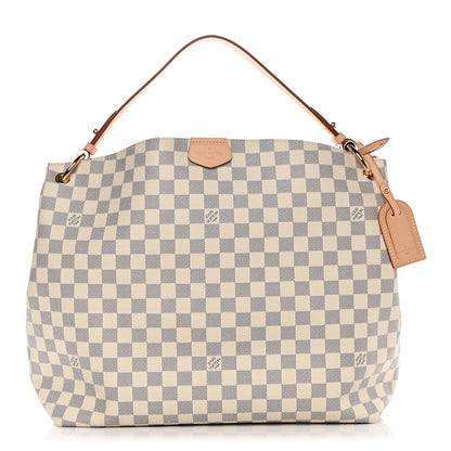 Louis Vuitton Damier Azur Graceful MM Rose Ballerine 1 of 9