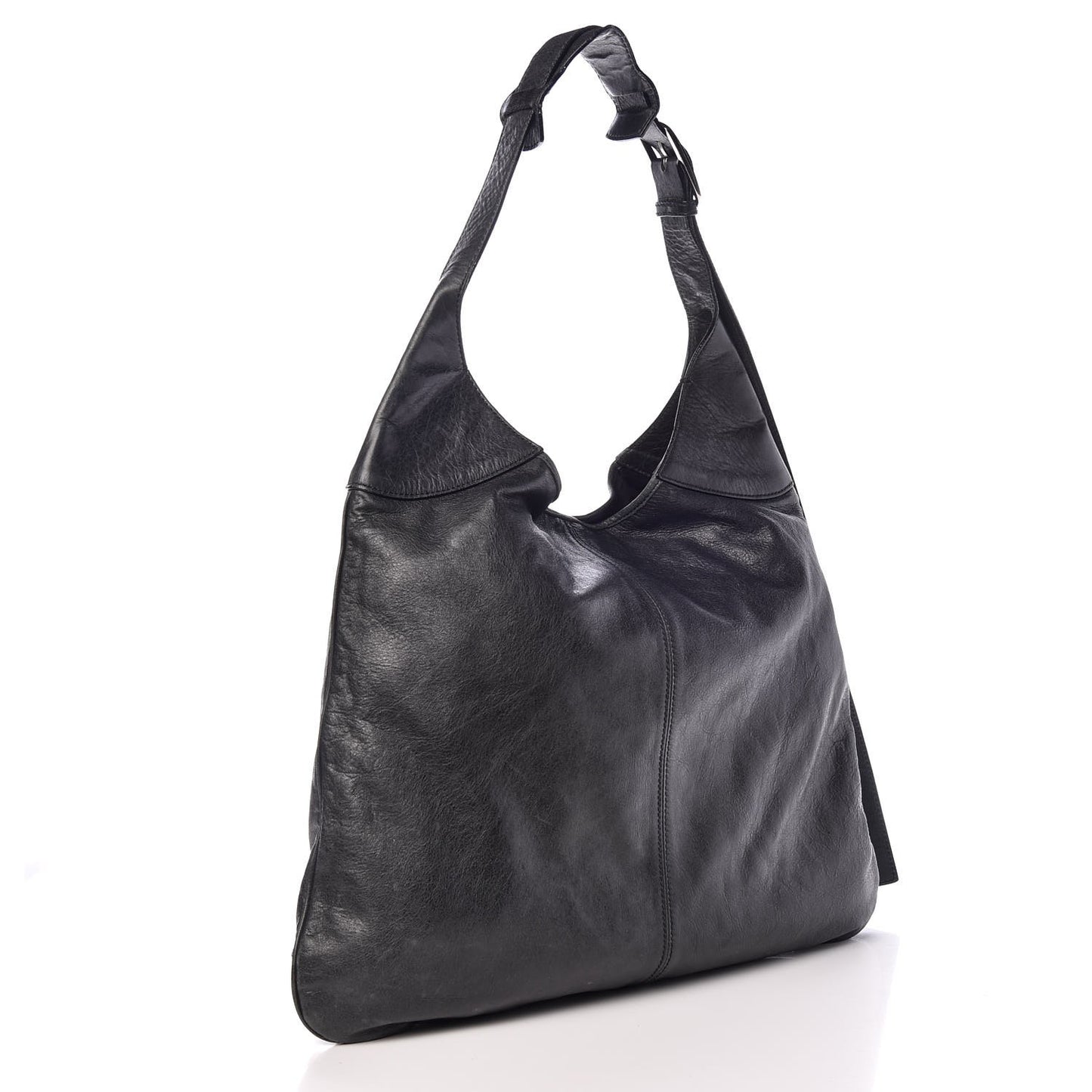 Chevre Giant 21 Silver Hardware Besace Hobo Black
