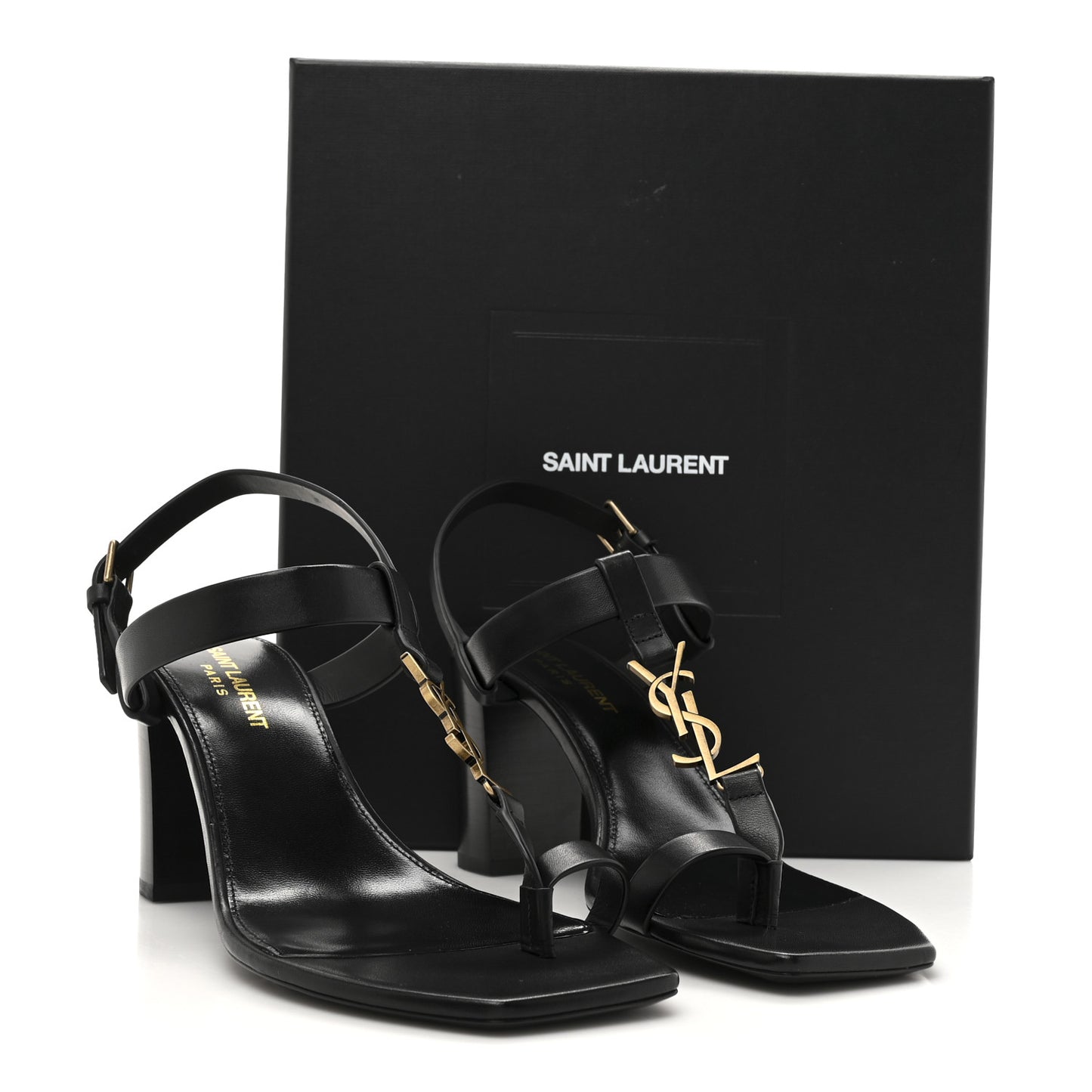 Calfskin Fake Cocco Cassandra 75 Sandals 38.5 Black