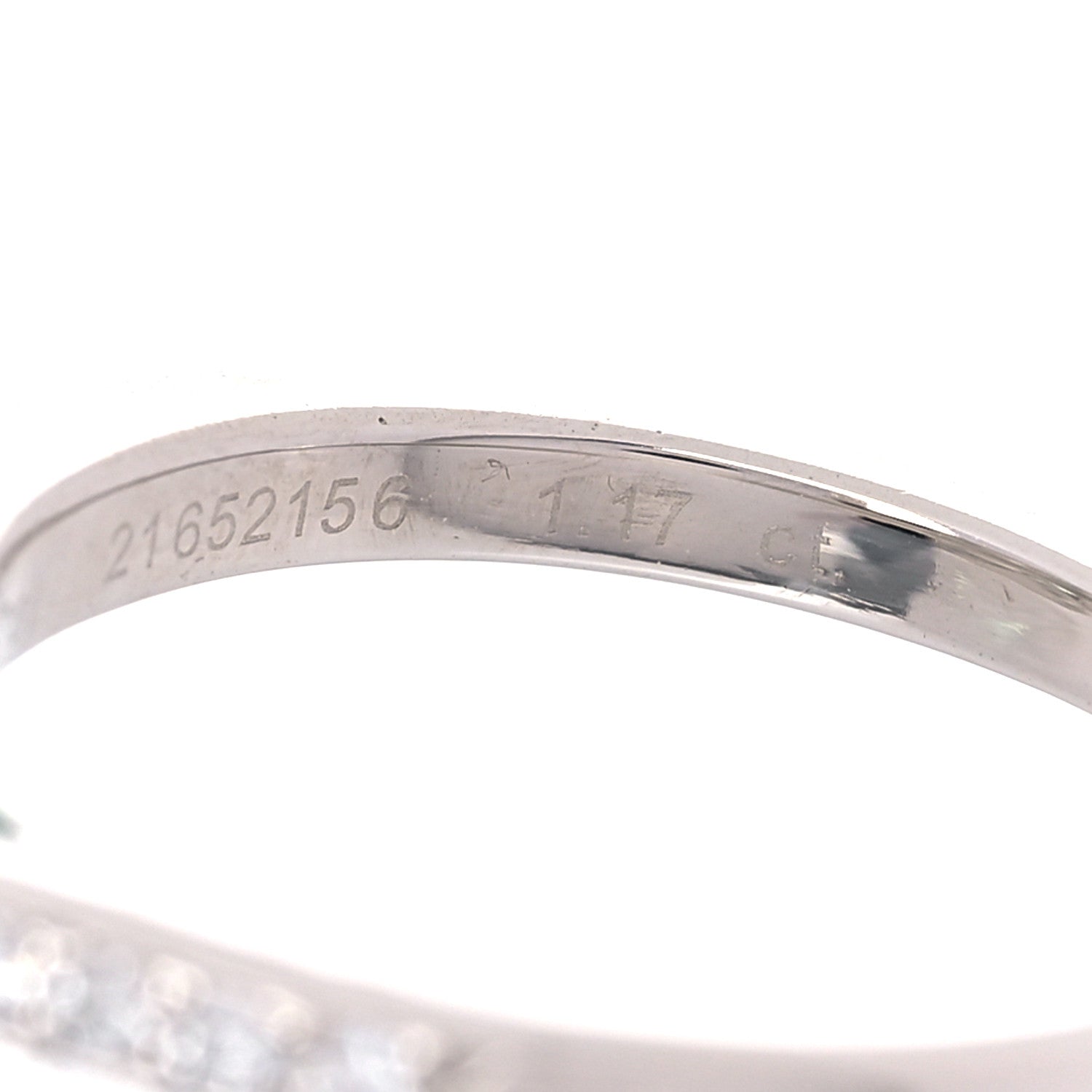 Tiffany Platinum Diamond Green Tourmaline Legacy Ring 46 3.75 6 of 10