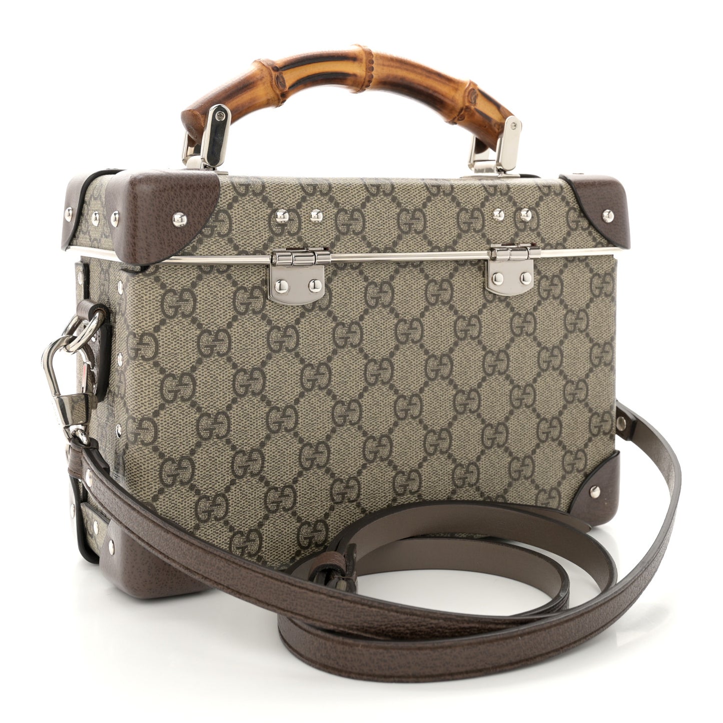 GG Supreme Monogram Globe-Trotter Beauty Case Brown