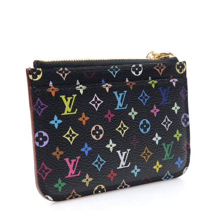 Louis Vuitton Monogram Multicolor Key Pouch Black Grenade 2 of 6