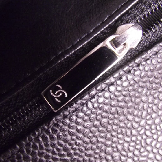Caviar Jumbo Single Flap Black