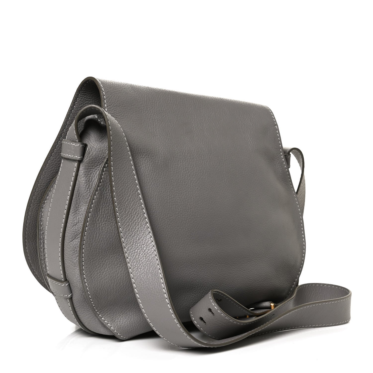 Chloe Calfskin Medium Marcie Round Crossbody Bag Cashmere Grey 3 of 10