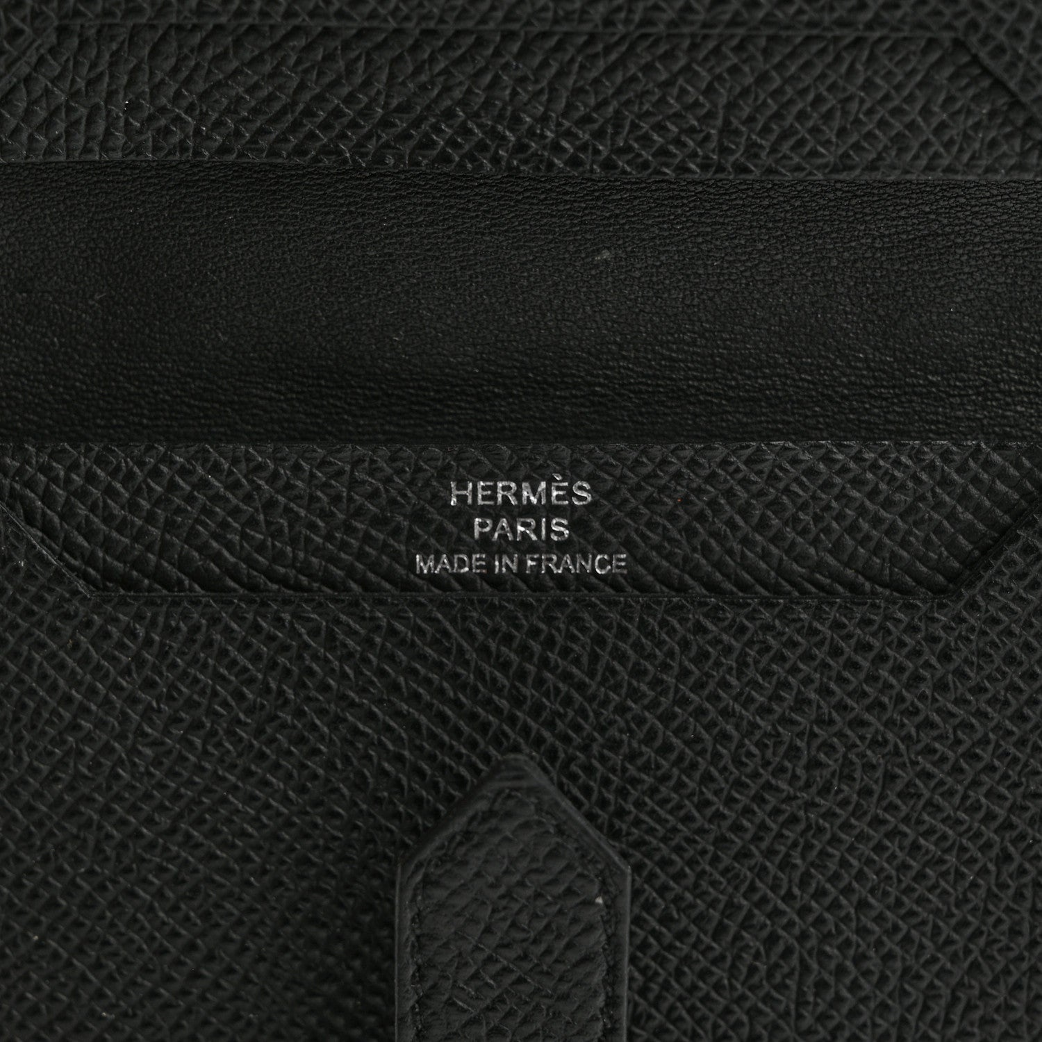 Hermes Epsom Monochrome Bearn Card Holder Wallet Black 6 of 11