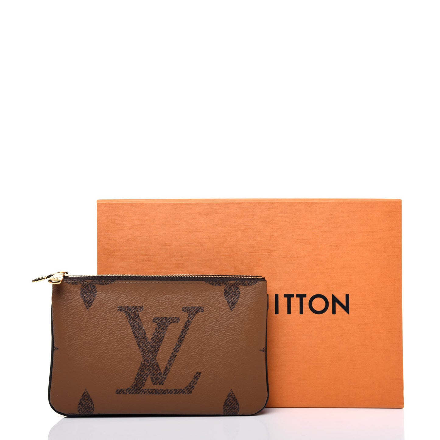 Reverse Monogram Giant Double Zip Pochette