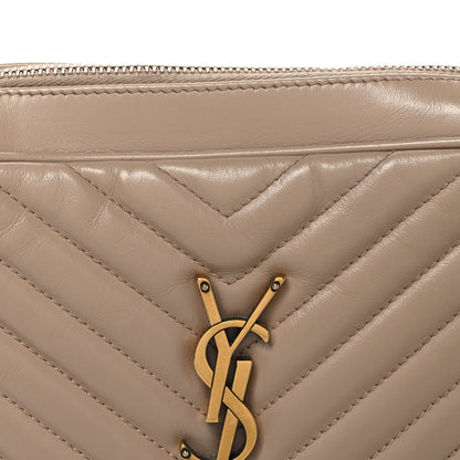 Saint Laurent Calfskin Matelasse Monogram Lou Camera Bag Dark Latte 8 of 12