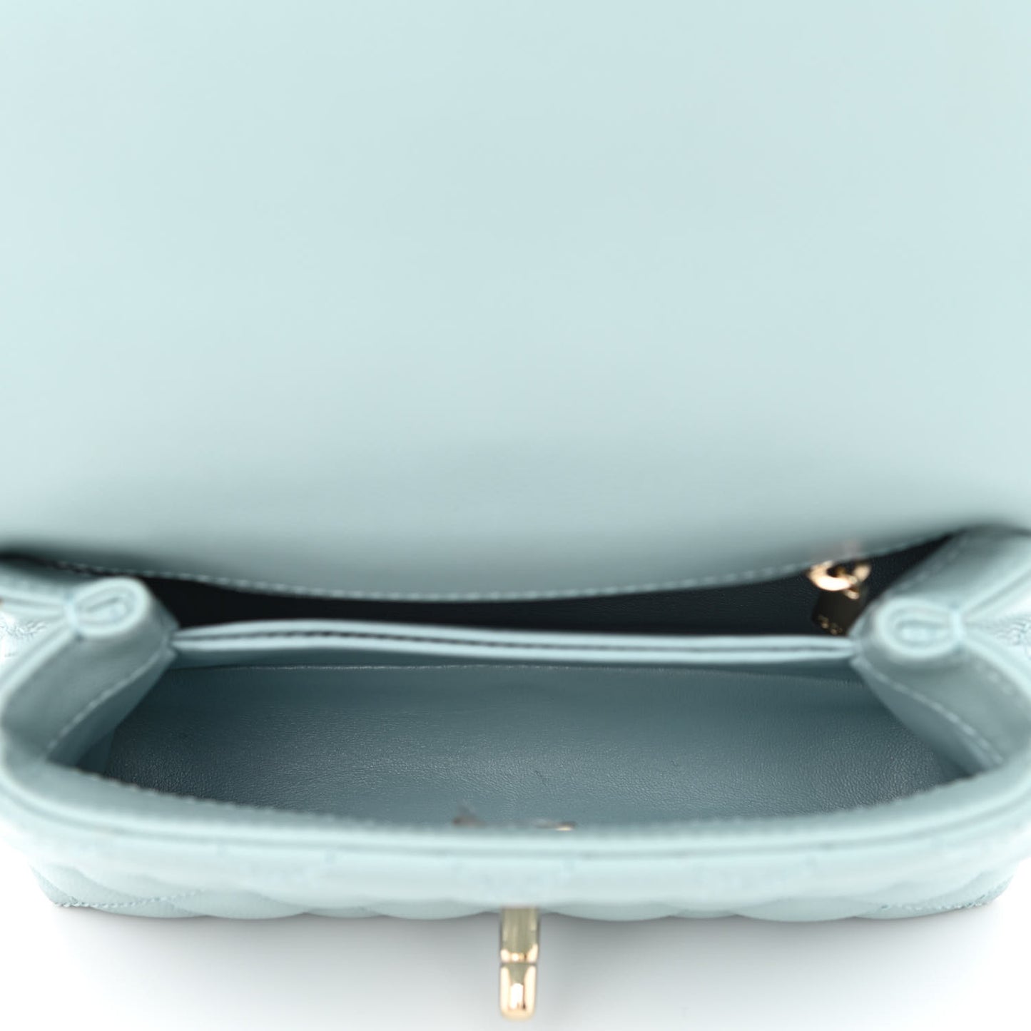 Caviar Quilted Extra Mini Coco Handle Flap Light Blue