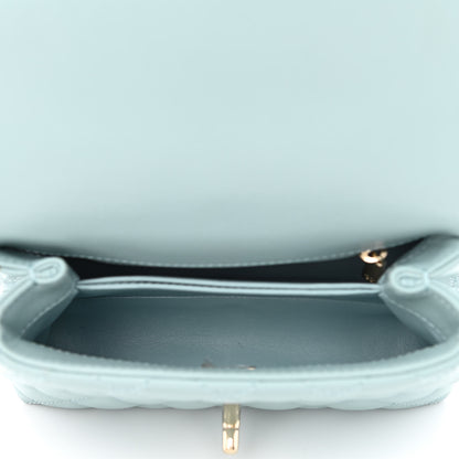 Chanel Caviar Quilted Extra Mini Coco Handle Flap Light Blue 4 of 10