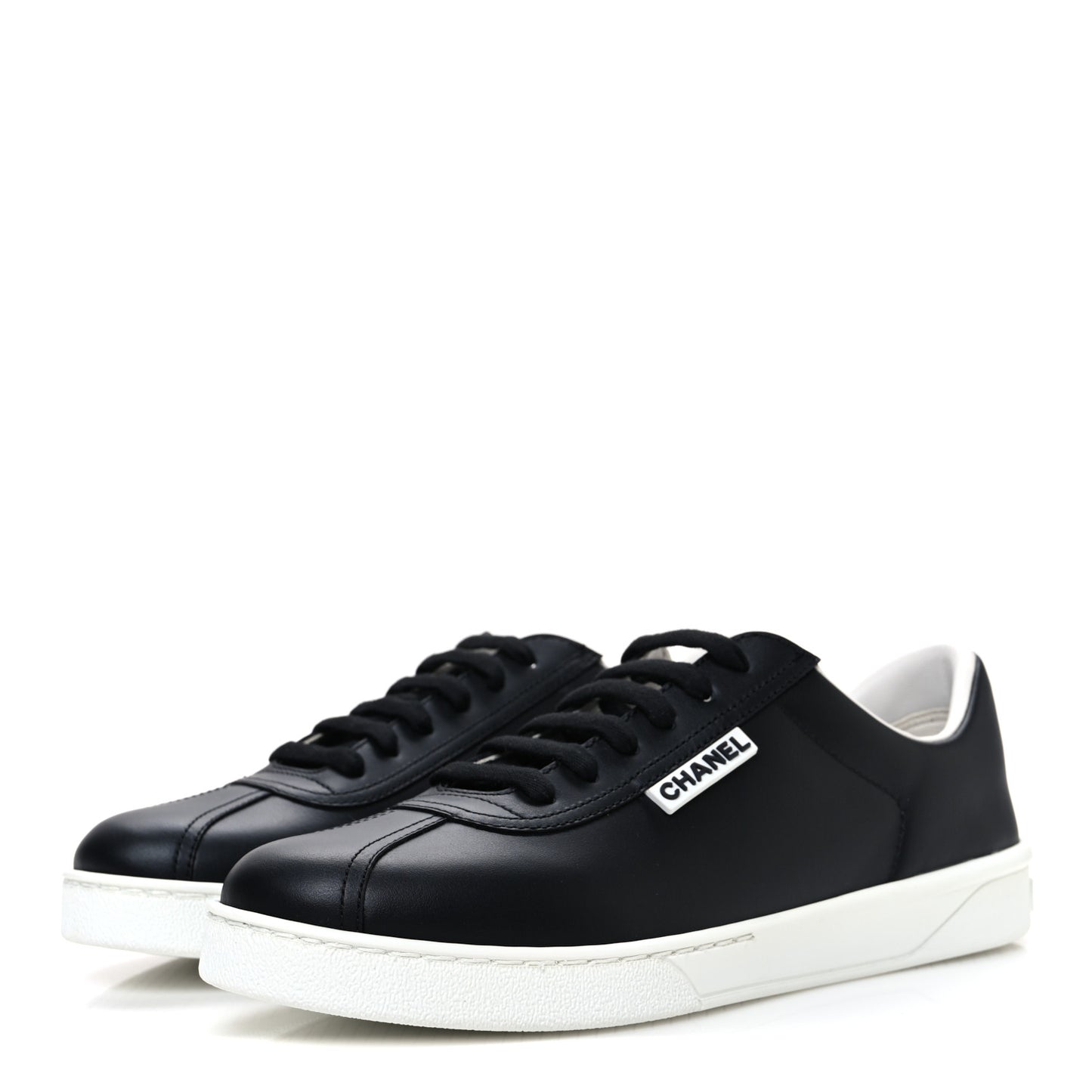 Calfskin CC Womens Sneakers 38 Black