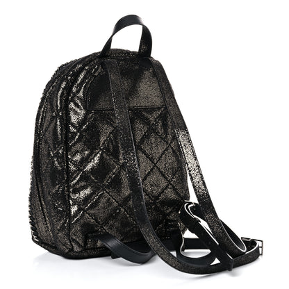 Stella McCartney Metallic Shaggy Deer Quilted Mini Falabella Backpack 3 of 9