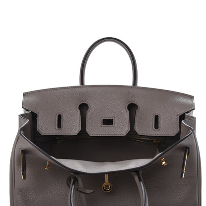Hermes Taurillon Novillo Birkin 25 Gris Asphalte 16 of 34
