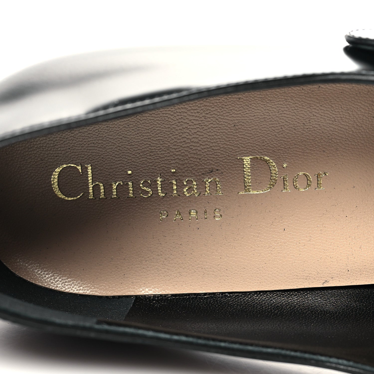 Christian Dior Brushed Calfskin Uniform 30mm Pumps 38.5 Black 8 of 9