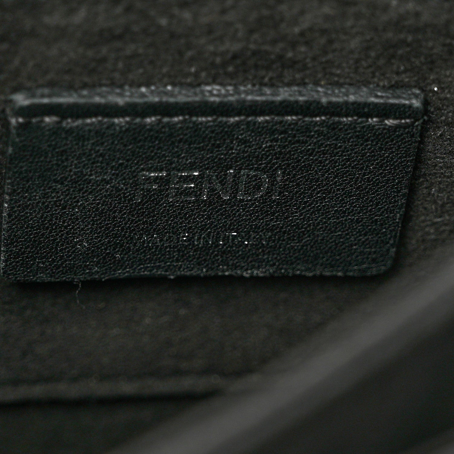 Fendi Vitello Liberty Lucido Metal Monster Eyes Studded Small Kan I Shoulder Bag Black 6 of 9