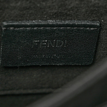 Fendi Vitello Liberty Lucido Metal Monster Eyes Studded Small Kan I Shoulder Bag Black 6 of 9
