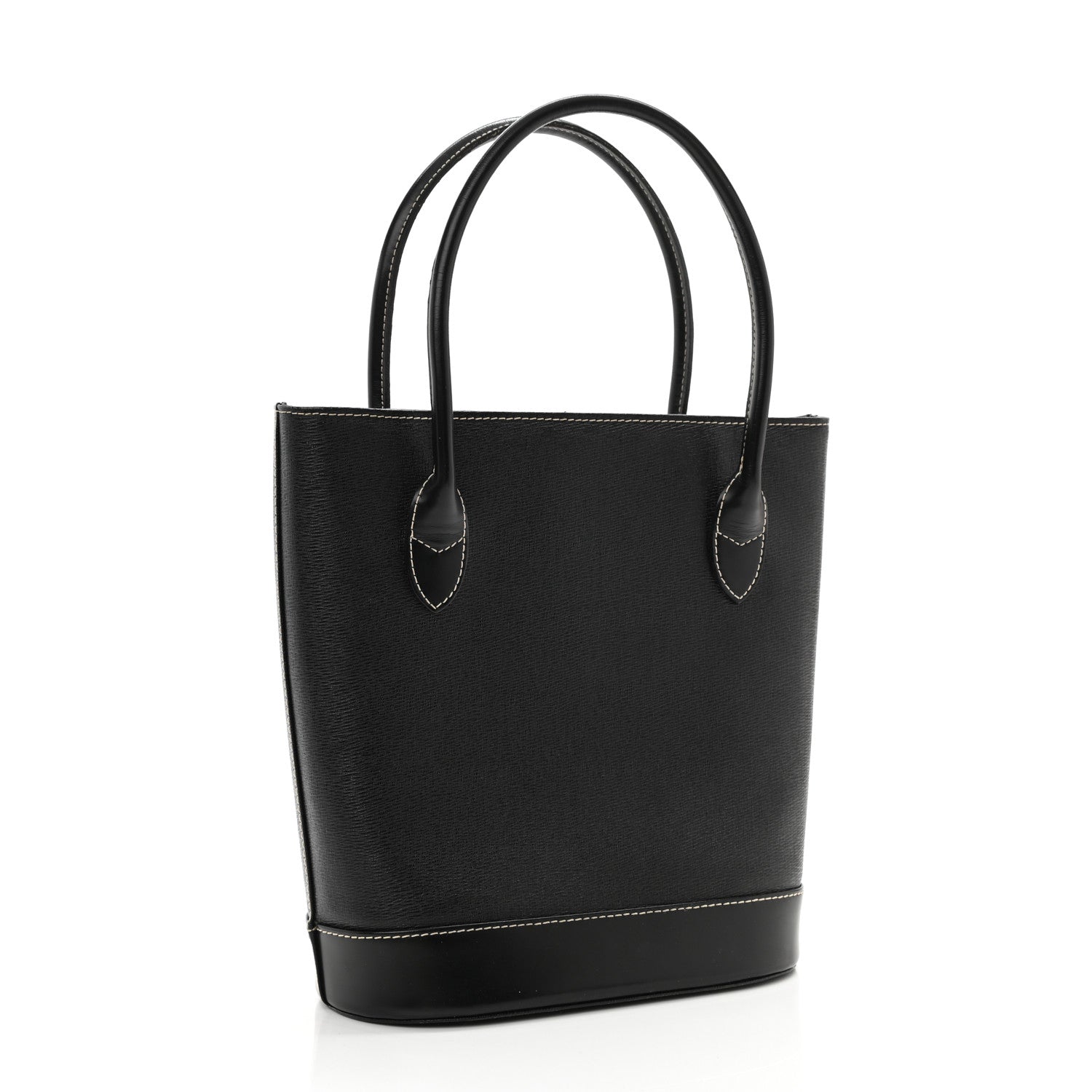 Burberry Saffiano Top Handle Bag Black 3 of 9