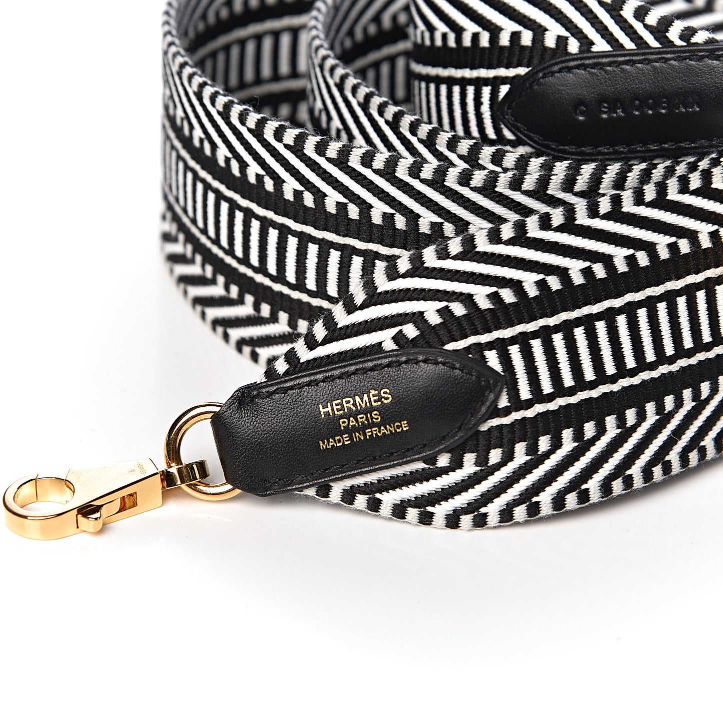 Toile Swift 50mm Sangle Cavale Shoulder Strap Black Ecru