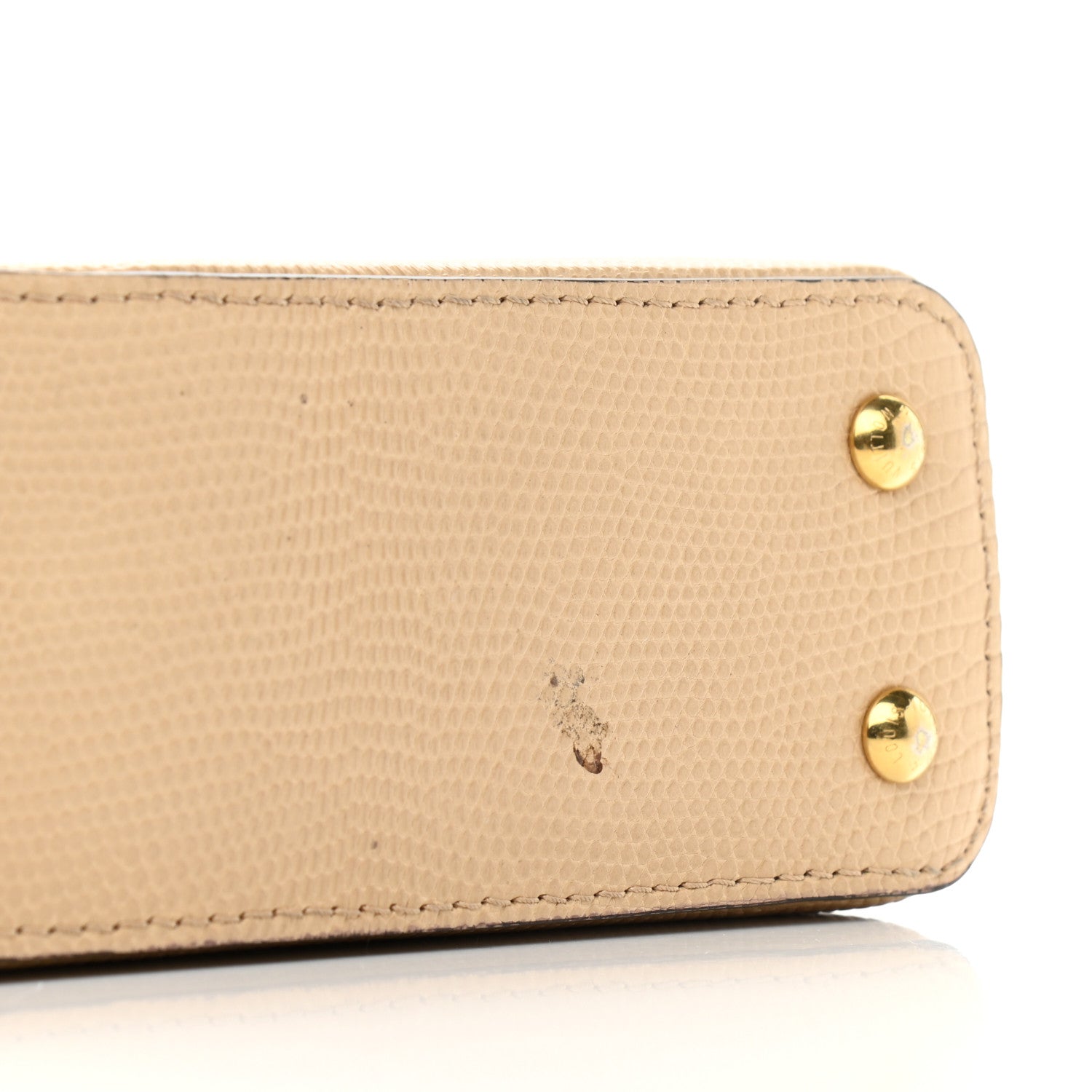 Louis Vuitton Lizard Capucines Mini Golden Beige 953644 – FASHIONPHILE