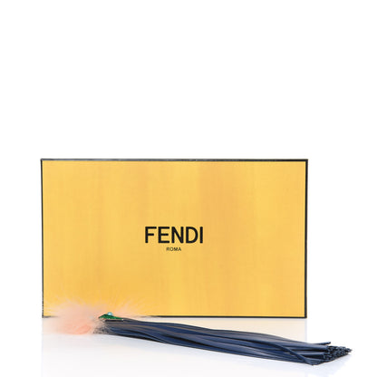 Fendi Vitello Century Fox Fur Stone Fringe Hypnoteyes Bag Charm Blue Palmspring 4 of 4