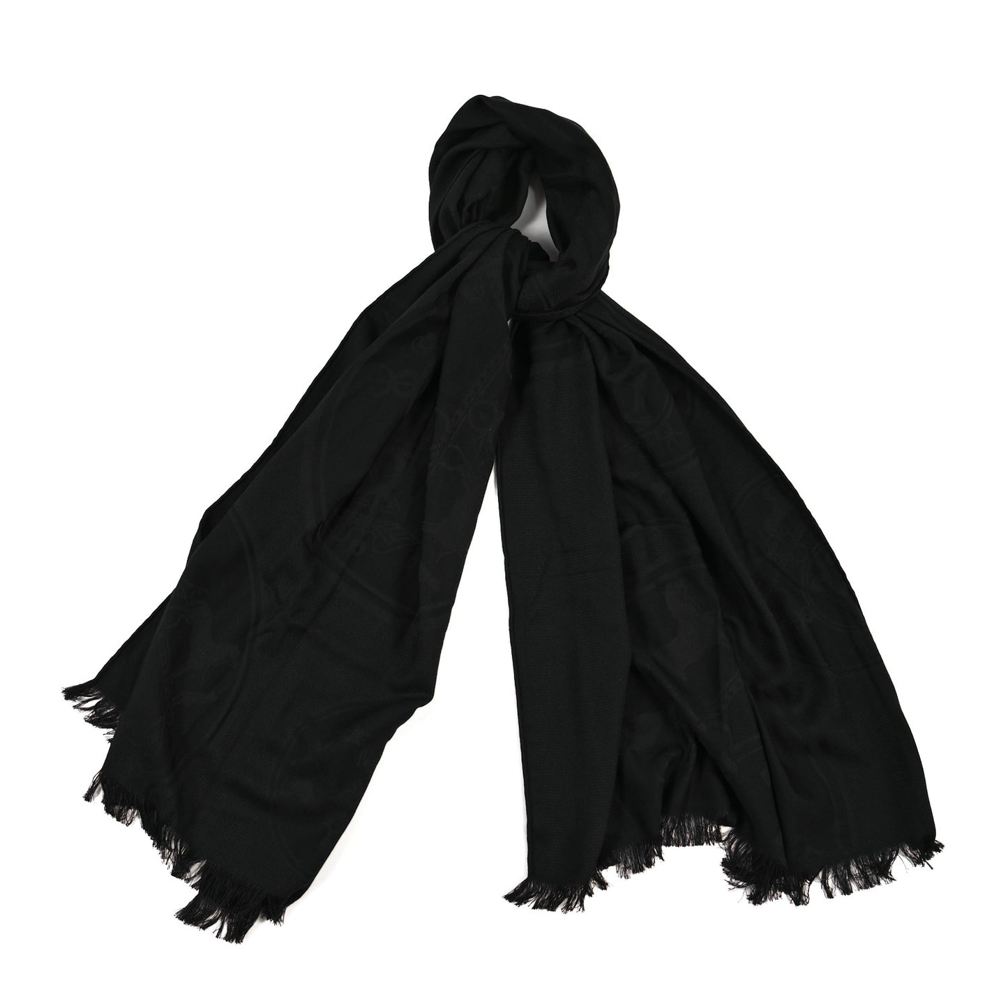 Cashmere Silk New Libris Confettis D'Ex Libris Stole Black