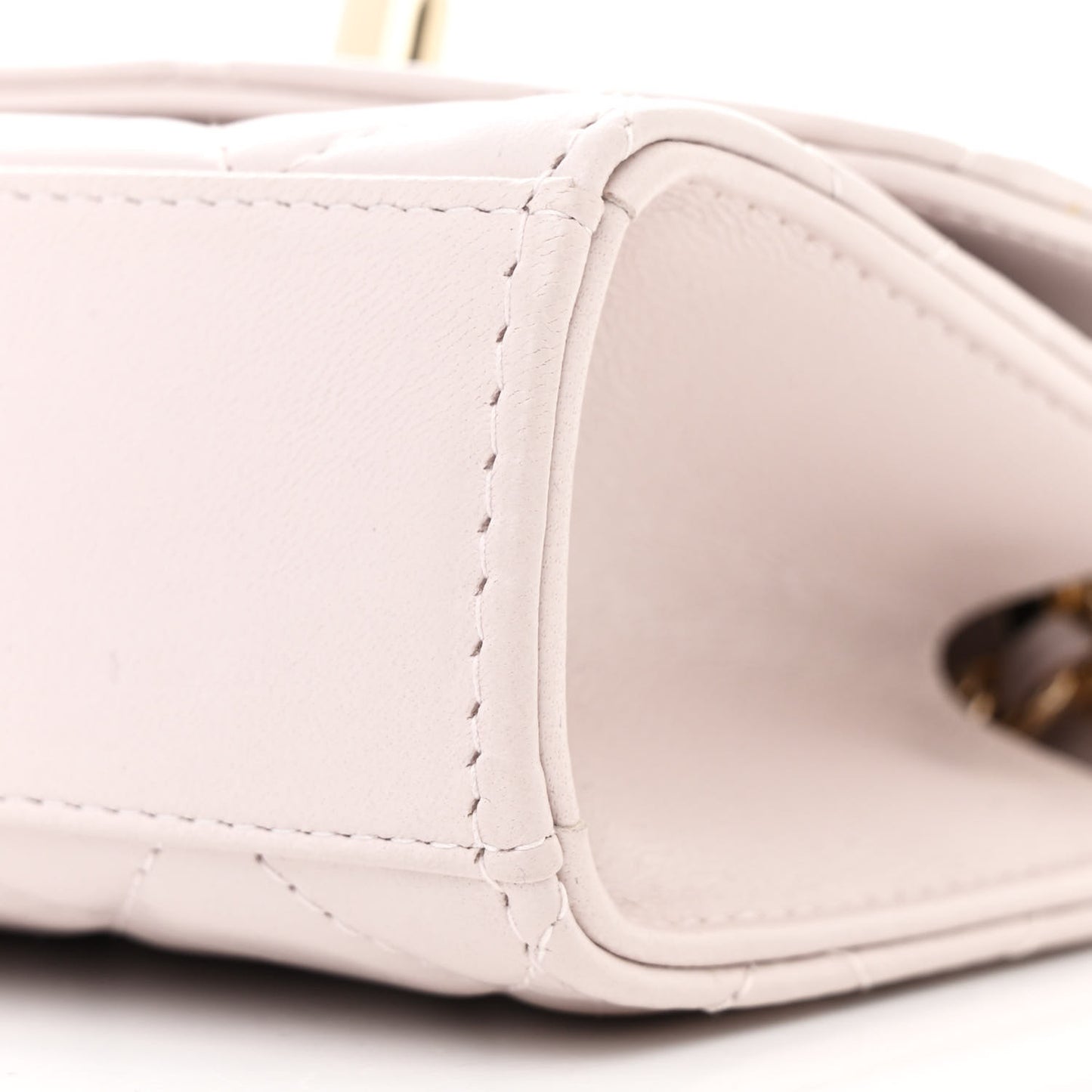Lambskin Quilted Mini Trendy CC Clutch With Chain Lilac